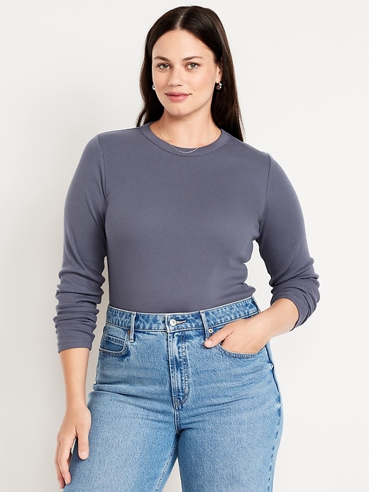 Image number 4 showing, Snug Long-Sleeve Crew-Neck T-Shirt
