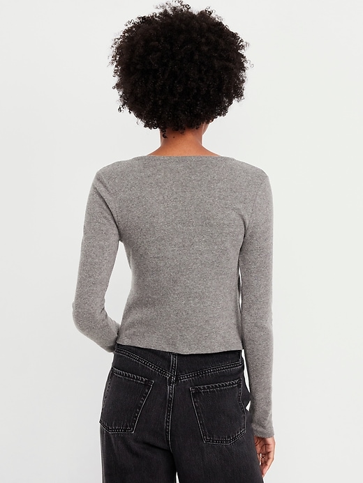 Image number 2 showing, Long-Sleeve Wrap-Front Top