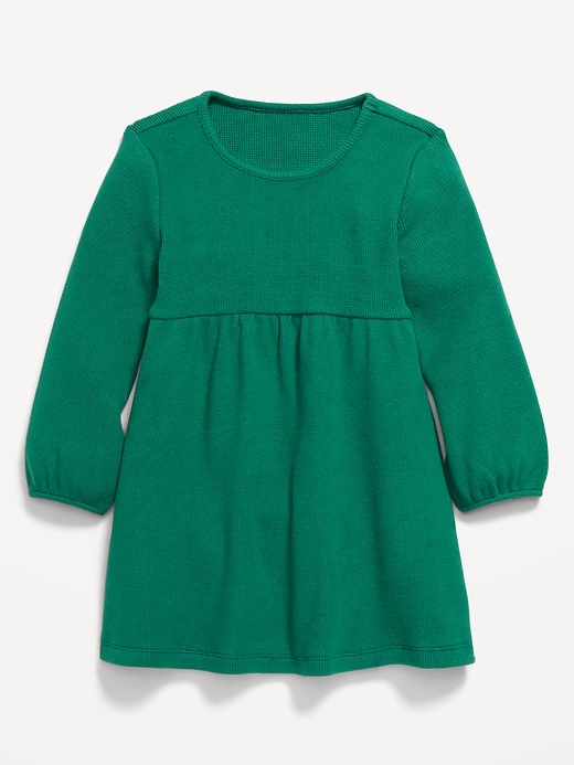 Image number 1 showing, Long-Sleeve Waffle-Knit Dress for Toddler Girls
