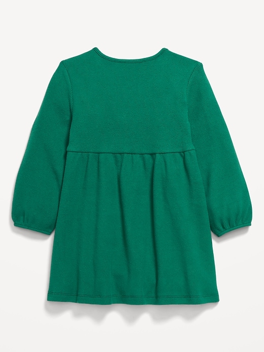 Image number 2 showing, Long-Sleeve Waffle-Knit Dress for Toddler Girls