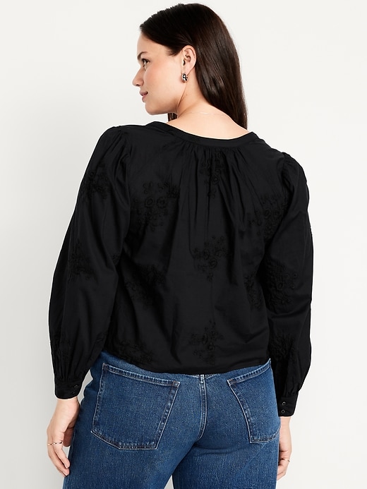 Image number 5 showing, Button-Down Embroidered Top