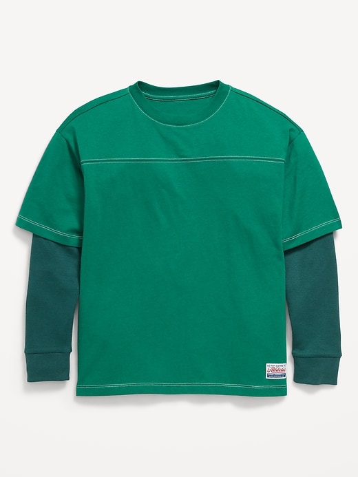 Image number 2 showing, 2-In-1 Oversized T-Shirt for Boys