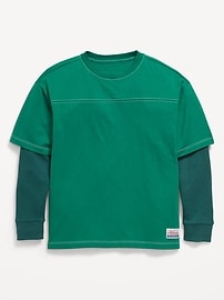 Image number 2 showing, 2-In-1 Oversized T-Shirt for Boys