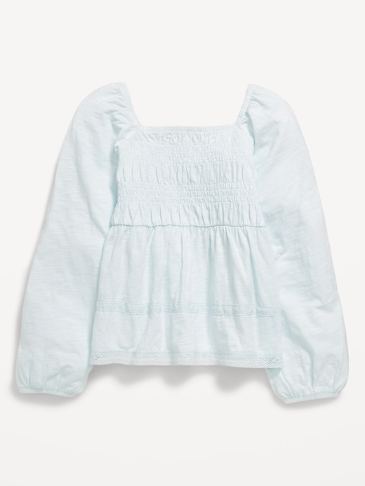 Image number 3 showing, Long-Sleeve Smocked Top for Girls