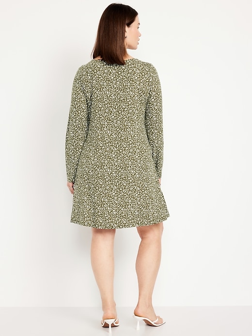 Image number 7 showing, Long-Sleeve Mini Swing Dress