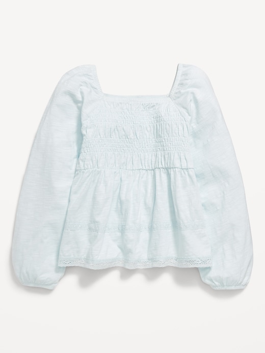 Image number 2 showing, Long-Sleeve Smocked Top for Girls