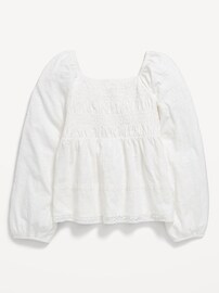 Image number 3 showing, Long-Sleeve Smocked Top for Girls