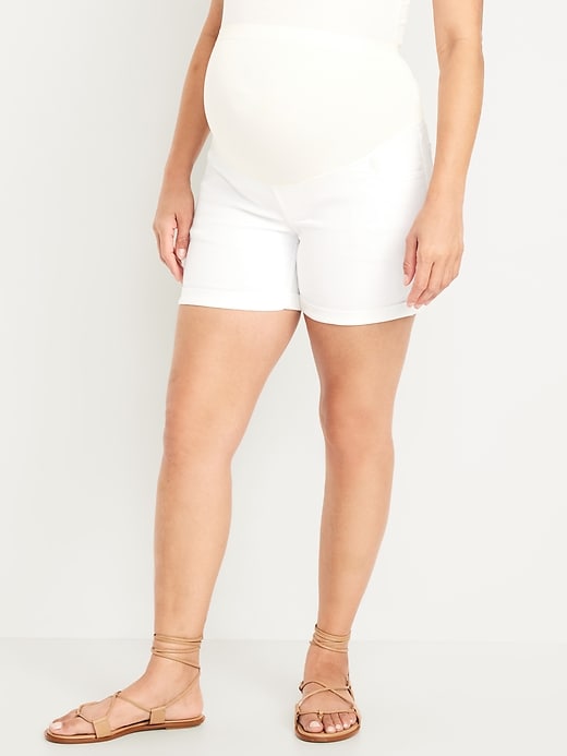 Image number 3 showing, Maternity Full-Panel WOW OG Short -- 5-inch inseam