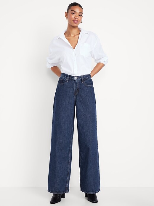 Mid-Rise Wow Baggy Wide-Leg Jeans | Old Navy