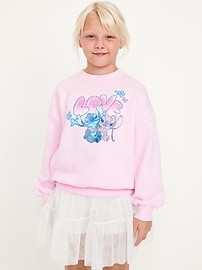 Image number 1 showing, Disney© Lilo & Stitch Oversized Graphic Tunic Sweatshirt for Girls