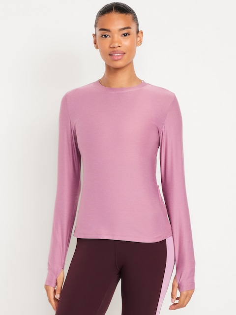 CloudMotion Wrap-Back Top - Dusk Bloom