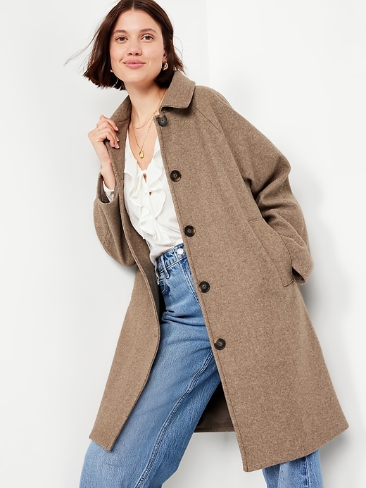 Image number 3 showing, Button-Front Mac Coat