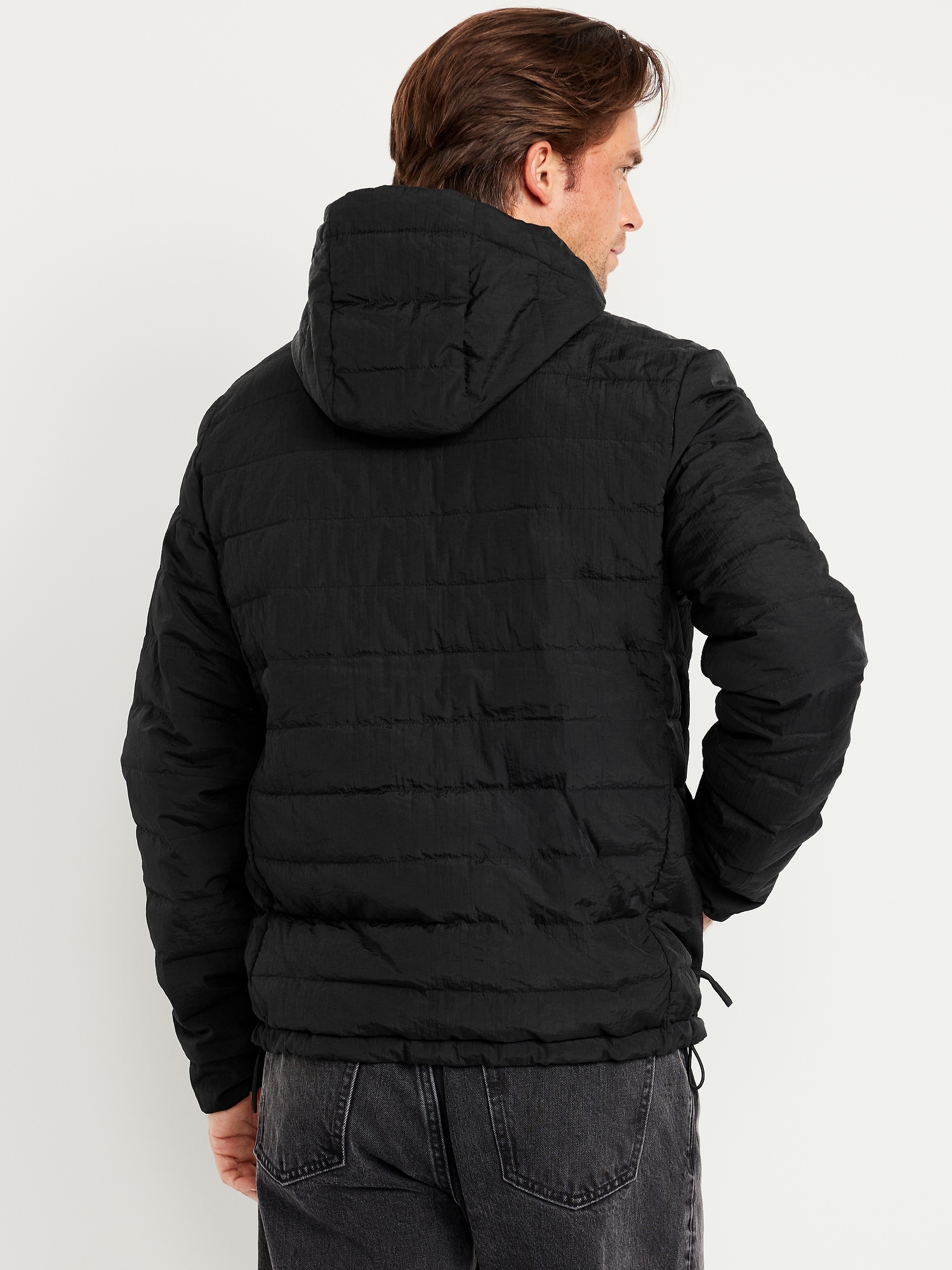 Water-Resistant Narrow-Channel Nylon Puffer Jacket