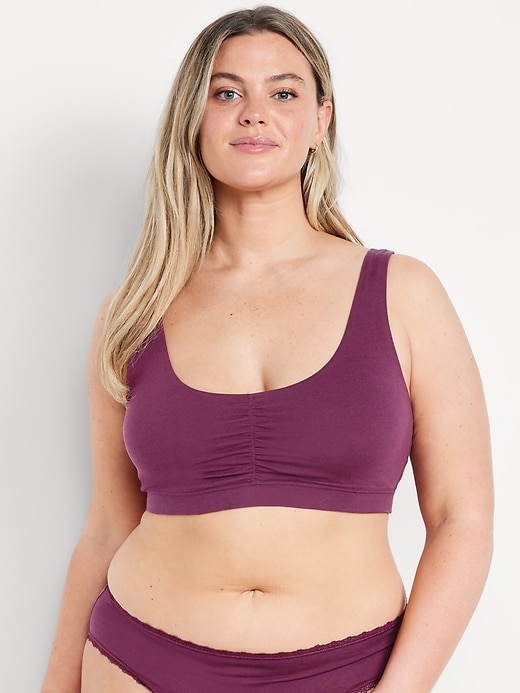 Image number 6 showing, Ruched Cotton Bralette