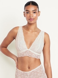 Image number 1 showing, V-Neck Lace Bralette