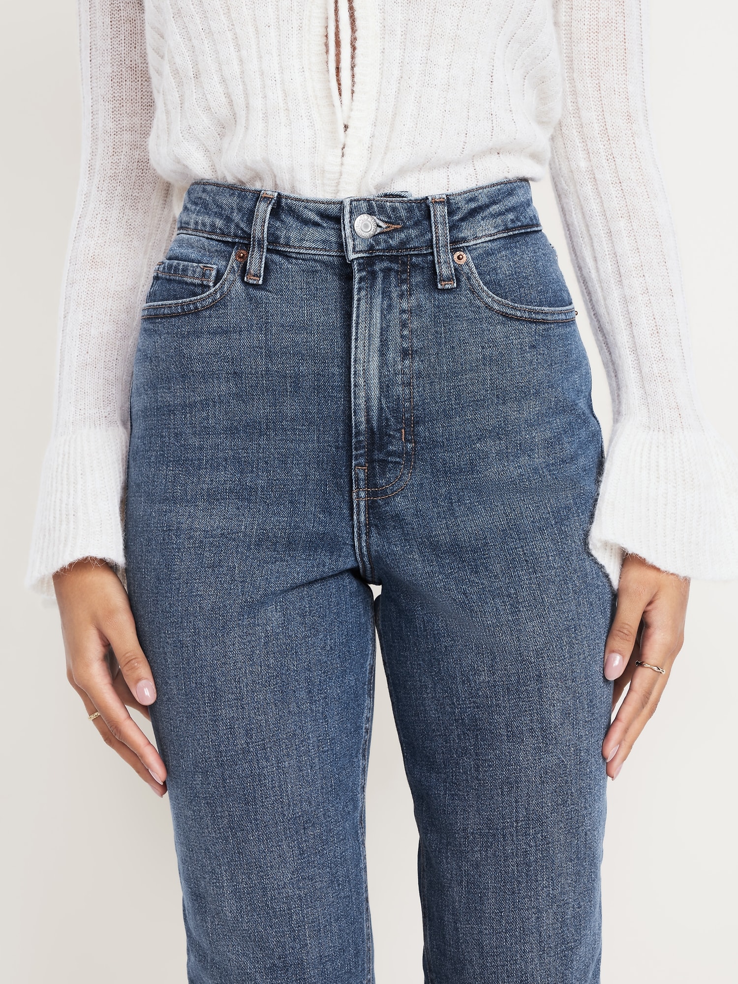 Extra High-Waisted Straight Jeans