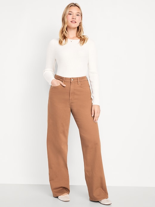 Image number 7 showing, Extra High-Waisted Wide-Leg Jeans