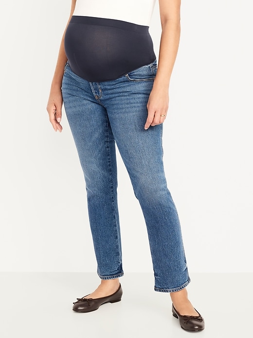 Image number 3 showing, Maternity Full-Panel Vintage Slim Jeans