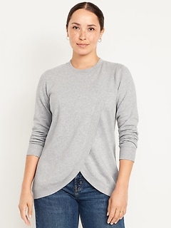 Maternity SoComfy Crossover Nursing Tunic Sweatshirt