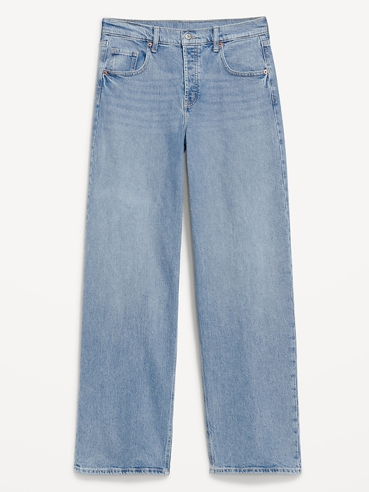 Image number 5 showing, Mid-Rise Slouchy Wide-Leg Jeans