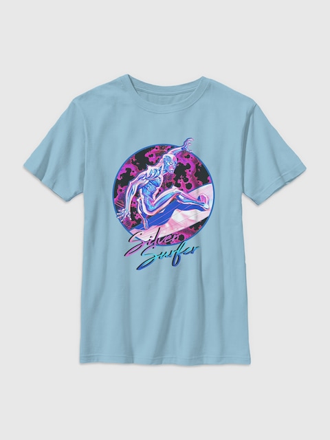 Fantastic Four Gender-Neutral Graphic T-Shirt for Kids - Light Blue