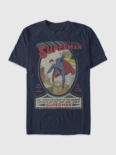Superman Daring Exploits Graphic T-Shirt - Navy