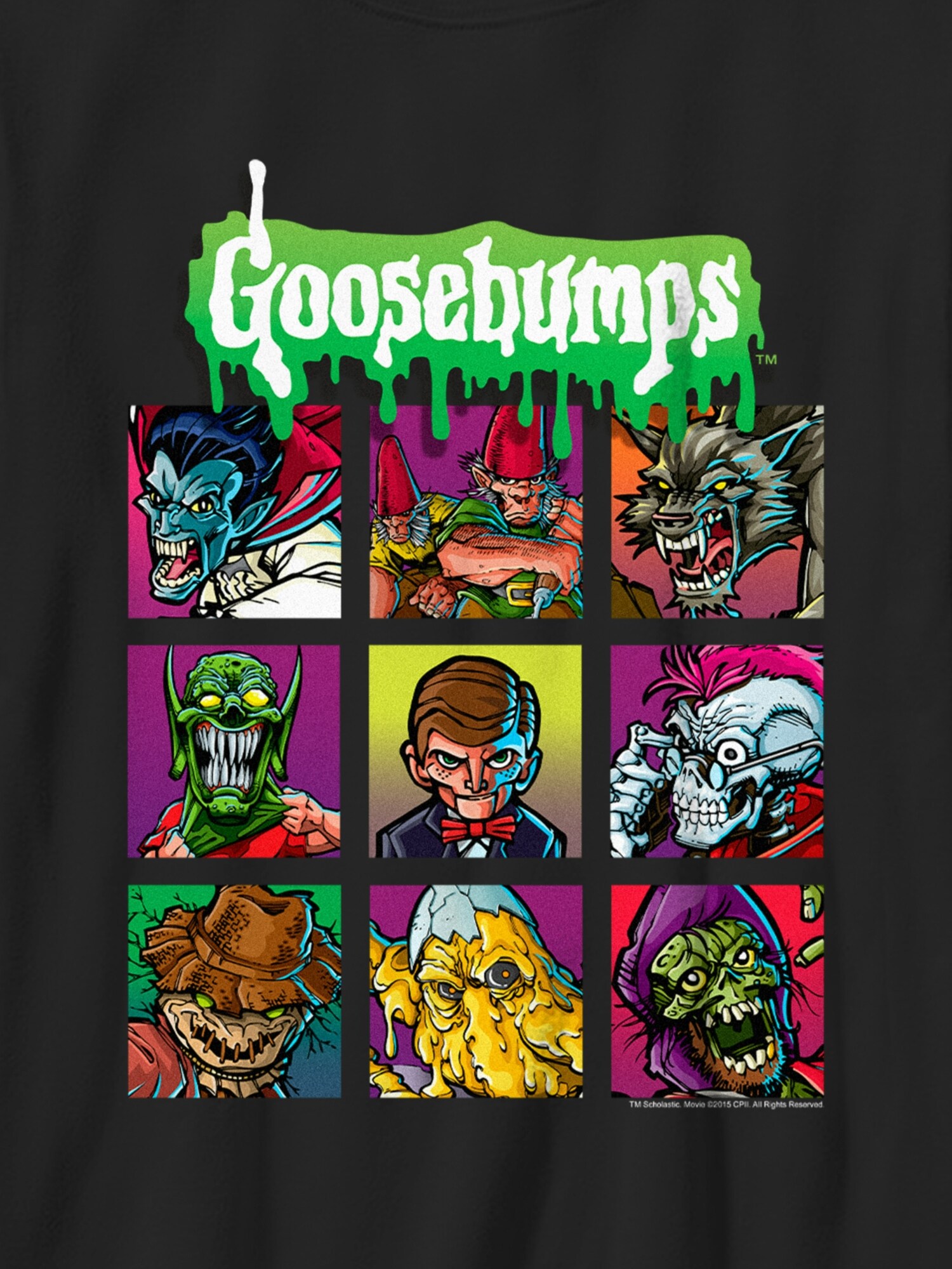Детская футболка Old Navy Goosebumps Gender-Neutral Graphic, цвет: Чёрный — фото 2