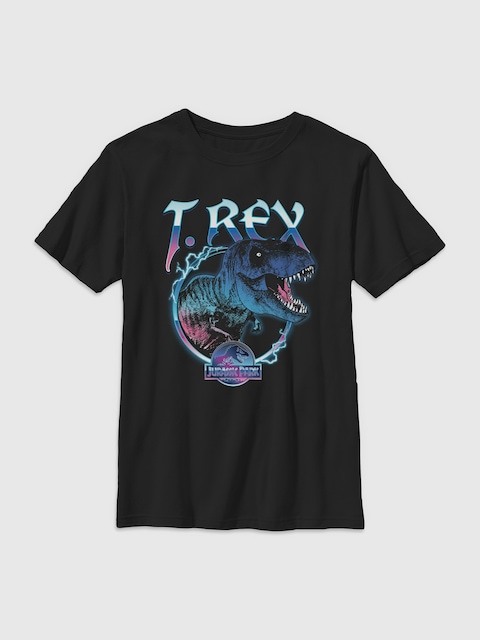 Jurassic Park Gender-Neutral Graphic T-Shirt for Kids - Black