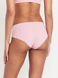 Image number 2 showing, Low-Rise No-Show Scalloped Hipster Underwear