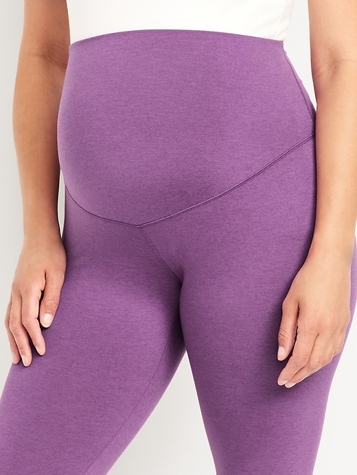 Image number 5 showing, Maternity Full-Panel CloudComfy 7/8 Leggings