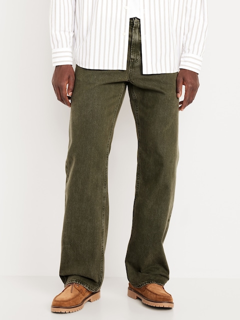 90's Baggy Jeans - Army Green