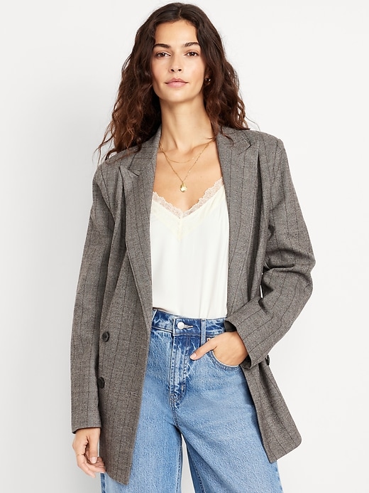 Image number 1 showing, Oversized Double-Breasted Blazer