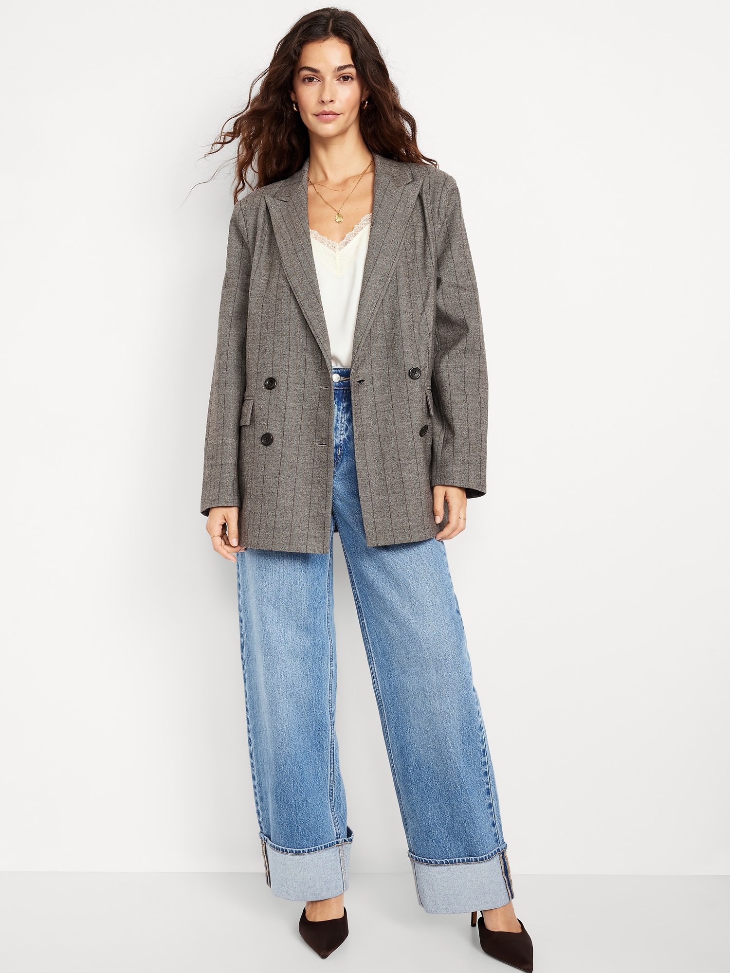 ジャケット・アウター EXTRA OVERSIZED DOUBLE BREASTED JACKET Oversized Double-Breasted Blazer | Old Navy
