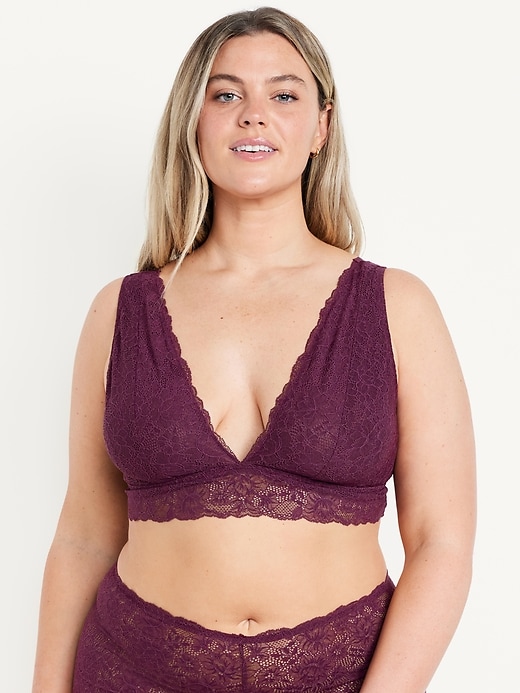 Image number 7 showing, V-Neck Lace Bralette