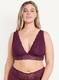 Image number 7 showing, V-Neck Lace Bralette