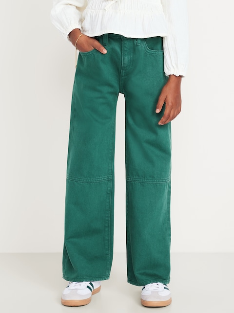 High-Waisted Baggy Wide-Leg Jeans for Girls