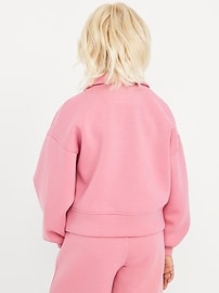 Image number 2 showing, Half-Zip Bounce Fleece Pullover Sweatshirt for Girls