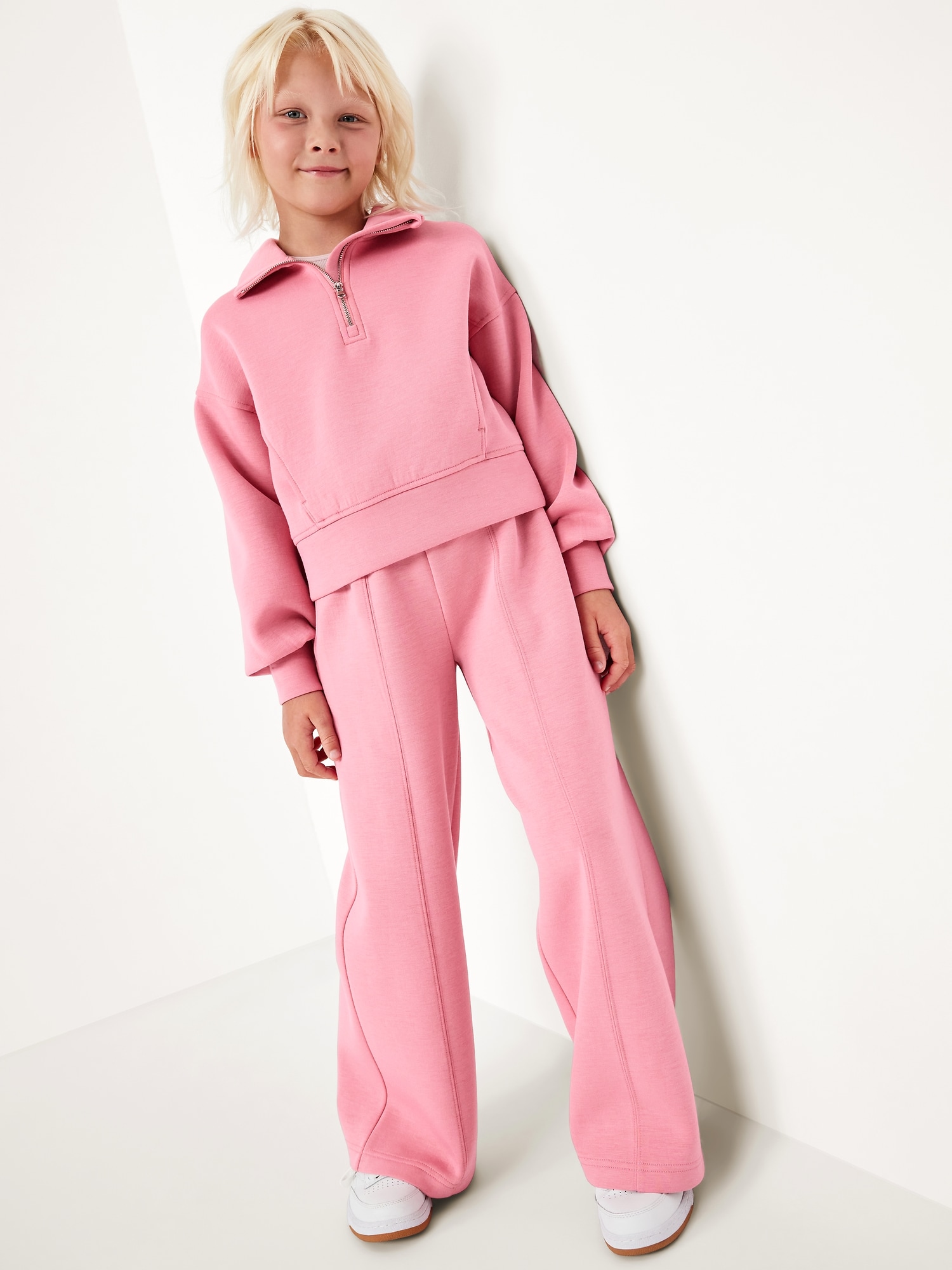 High-Waisted Bounce Fleece Wide-Leg Sweatpants for Girls