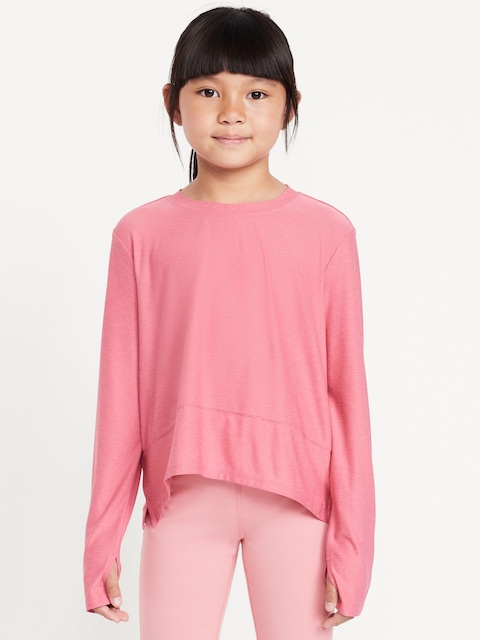 CloudMotion Long-Sleeve Performance T-Shirt for Girls - Dried Rose