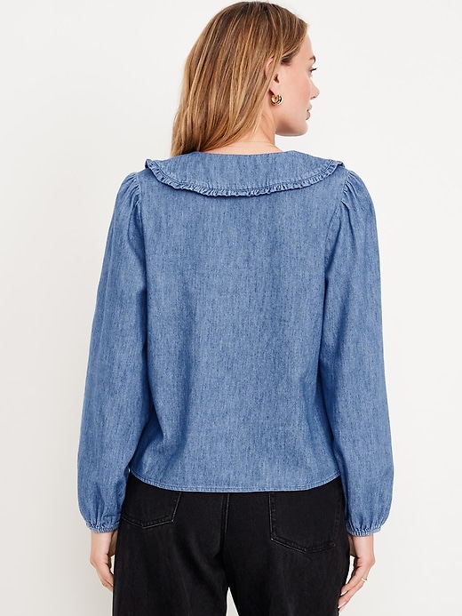 Image number 2 showing, Ruffle-Collar Top