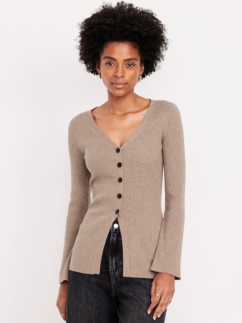SoSoft Lite V-Neck Cardigan Sweater - Driftwood Heather