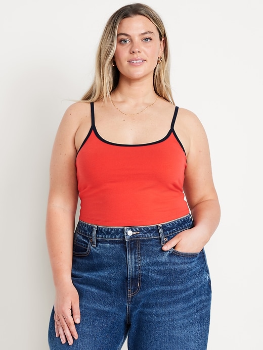 Image number 6 showing, Tipped Jersey Cropped Cami Top