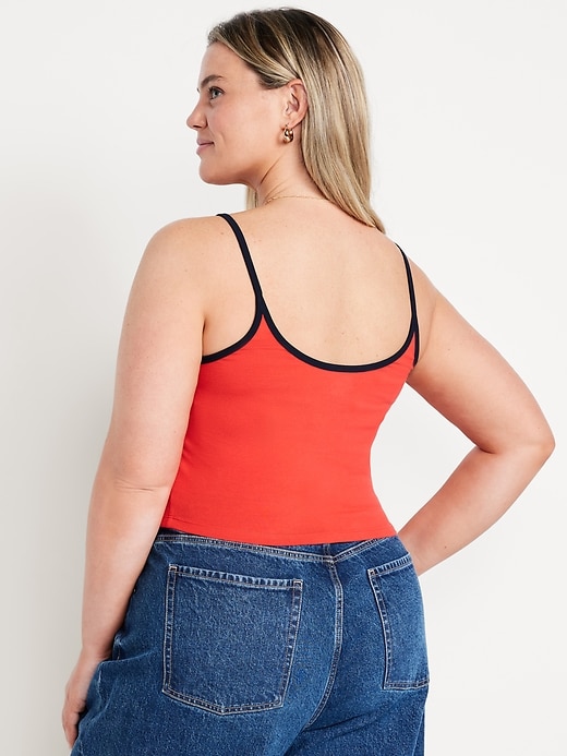 Image number 7 showing, Tipped Jersey Cropped Cami Top