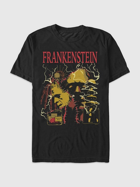 Frankenstein Terror Experiment Graphic T-Shirt - Black