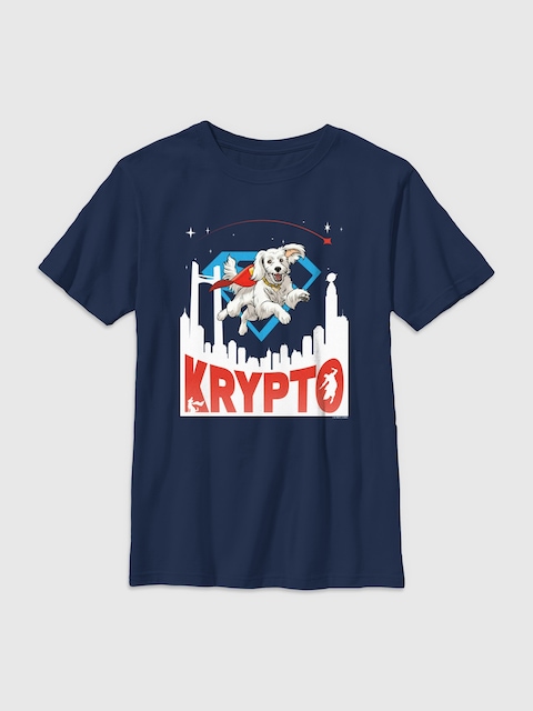 Superman Gender-Neutral Graphic T-Shirt for Kids - Navy