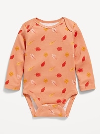 Image number 1 showing, Printed Long-Sleeve Bodysuit for Baby