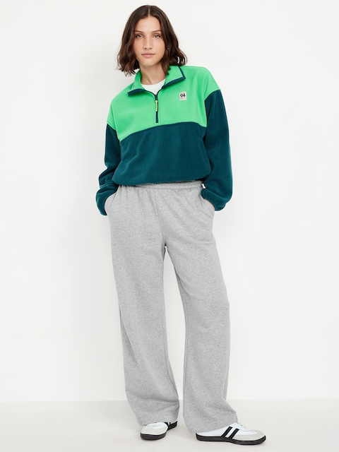 High-Waisted SoComfy Wide-Leg Sweatpants - Heather Gray