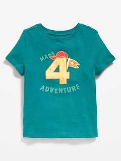 Short-Sleeve Unisex Birthday Graphic T-Shirt for Toddler