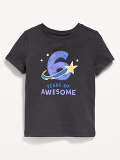 Short-Sleeve Unisex Birthday Graphic T-Shirt for Toddler