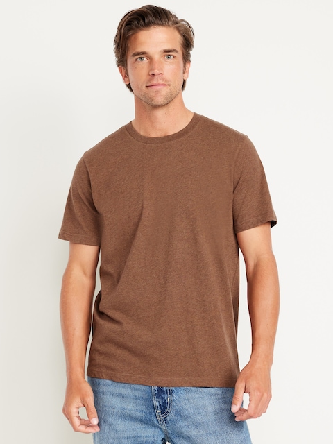 Crew-Neck T-Shirt - Dark Redwood